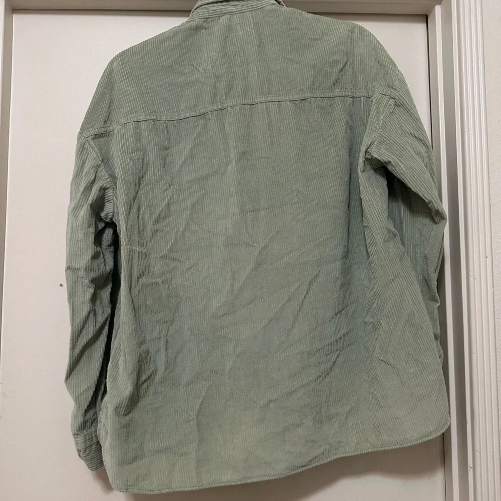 HOLLISTER CORDUROY LIGHT GREEN JACKET - Picture 4 of 5